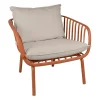 Fauteuil de jardin terracotta avec coussin beige - Lumi