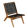 Fauteuil d'extérieur en bois d'eucalyptus noir - Bondy
