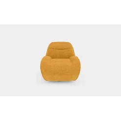 Fauteuil Korgan - Tissu Texturé - Crown Jaune moutarde
