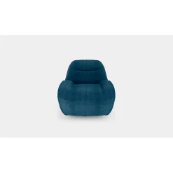 Fauteuil Korgan - Tissu Velouté - Dany Bleu