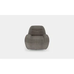 Fauteuil Korgan - Tissu Velouté - Dany Gris anthracite