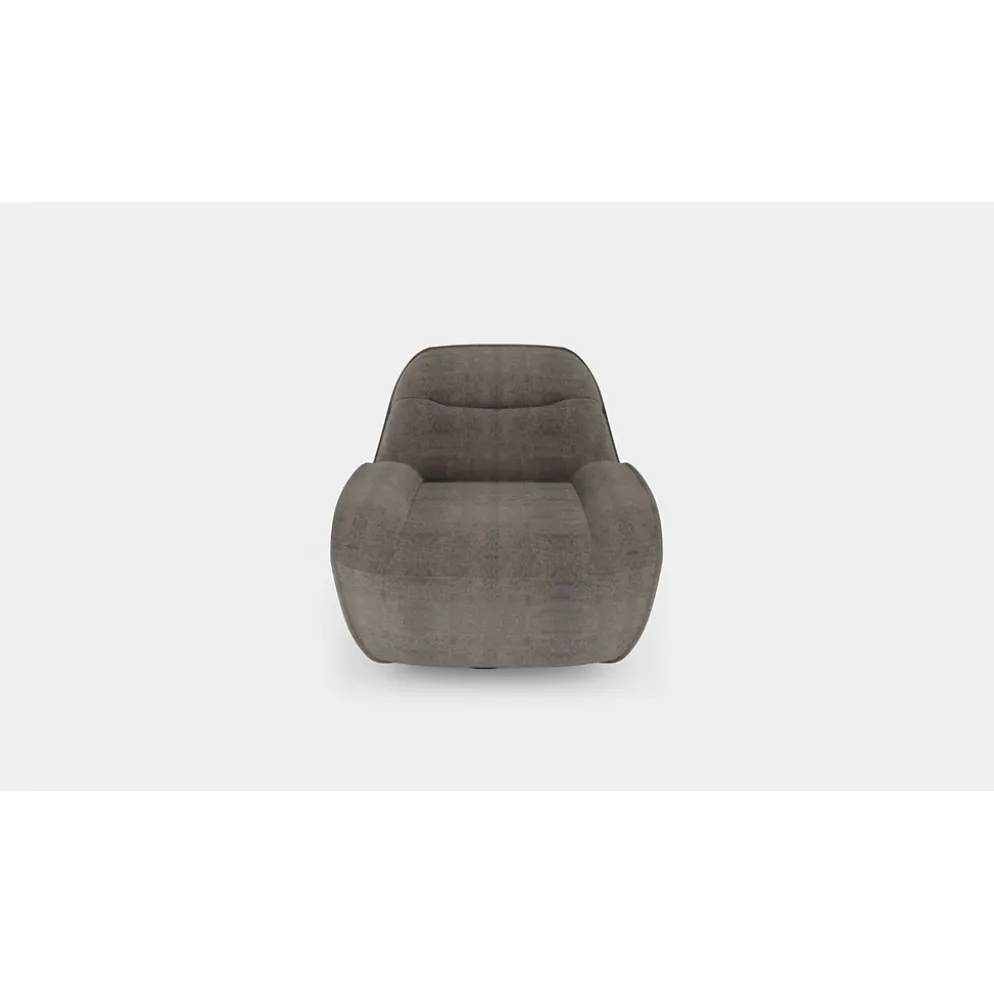 Fauteuil Korgan - Tissu Velouté - Dany Gris anthracite