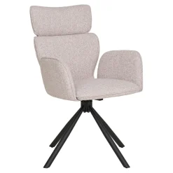 Fauteuil pivotant en tissu gris clair - Cordoba