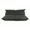 Fauteuil pouf 2 places en velours côtelé vert - Sola