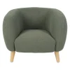 Fauteuil pour enfant en tissu bouclette sauge - Songes
