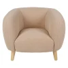 Fauteuil pour enfant en tissu bouclette beige - Songes