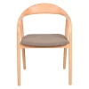 Fauteuil repas en tissu taupe - Revano