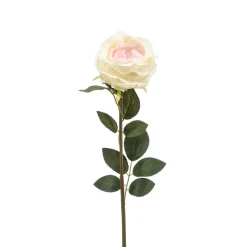 Fleur artificielle rose crème h65cm