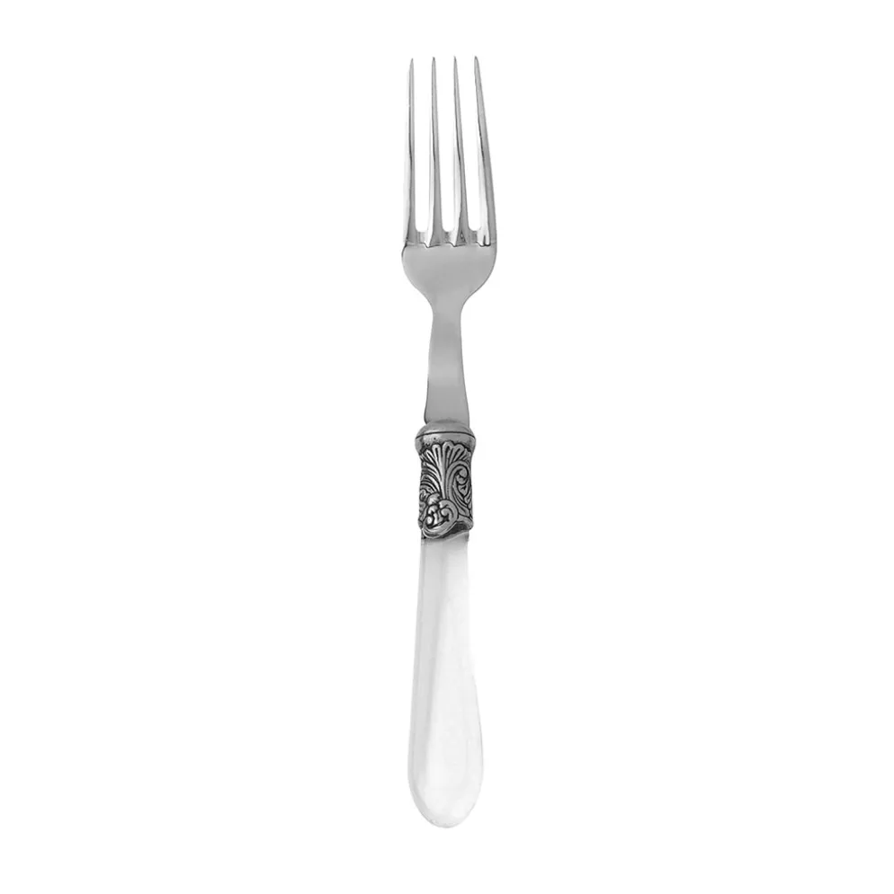 Fourchette en inox transparent - baroque