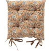 Galette de chaise carrée en coton corail 40x40cm - Julita
