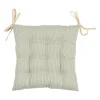 Galette de chaise en coton vichy sauge 40x40cm - Campagne