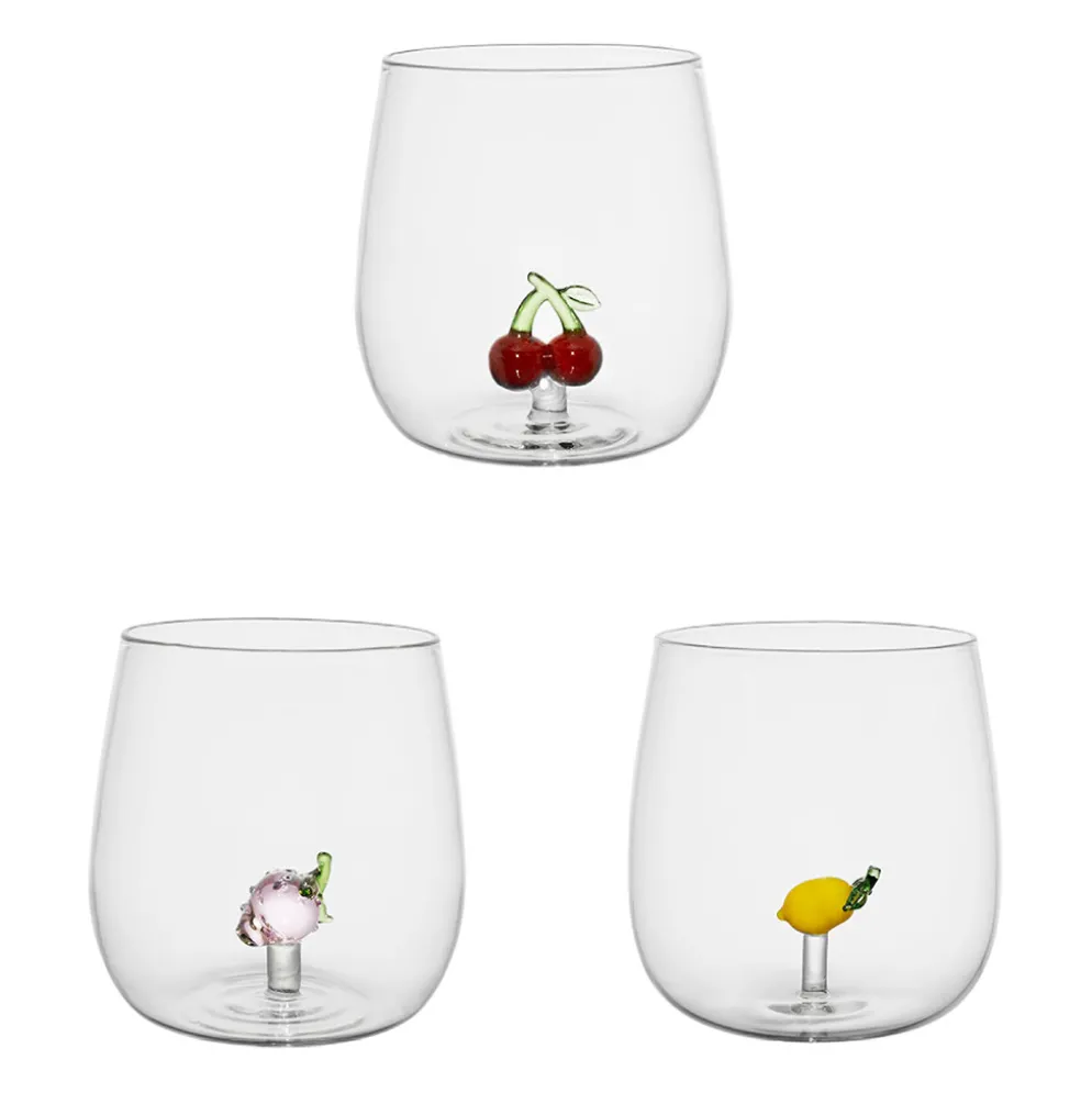 Gobelet fruit x3 en verre borosilicate 40cl - Colorea