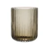 Gobelet strié gris fumé 35cl en verre - folky