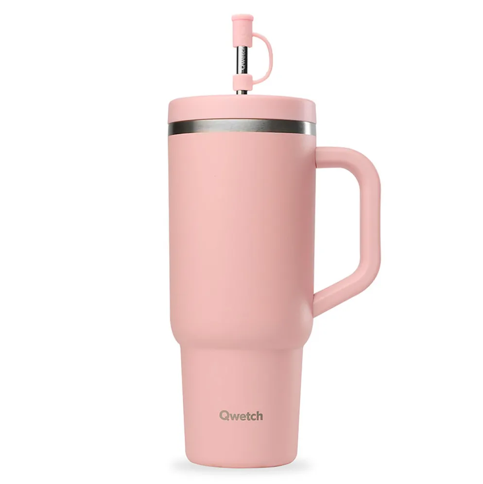Gourde isotherme Travel Cup en inox rose pastel 900ml