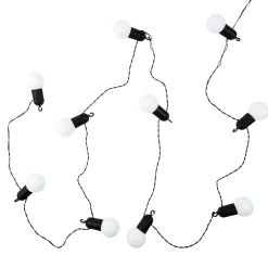 Guirlande extérieur et intérieur 10 leds câble noir 2.70m