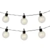 Guirlande solaire 8 ampoules câble noir 5.8m