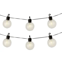 Guirlande solaire 8 ampoules câble noir 5.8m