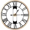 Horloge murale en métal noir et naturel d70cm - Jack