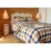 Housse de couette en flanelle de coton à carreaux 260x240cm - Basile