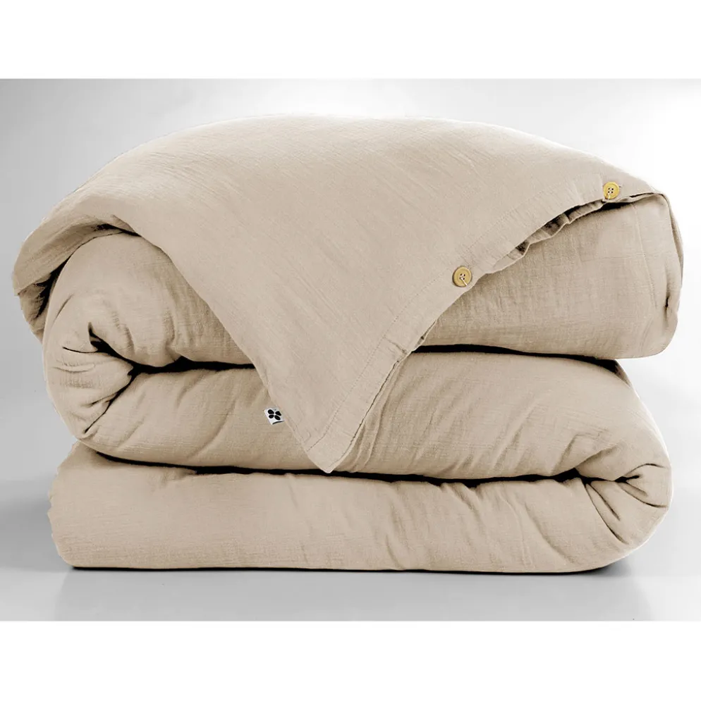 Housse de couette en gaze de coton ficelle 240x220cm - Gaia