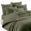 Housse de couette en lin et coton kaki 260x240cm - Limy