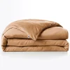 Housse de couette en lyocell camel 260x240cm - Lysandre