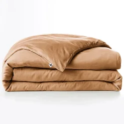 Housse de couette en lyocell camel 240x220cm - Lysandre