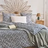 Housse de couette 240x220 cm et 2 taies d'oreiller 60x60cm en coton imprimé fleurs - Malia
