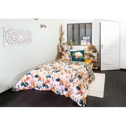 Housse de couette 240x220cm et 2 taies d'oreiller 60x60cm en coton - Champêtre