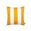 Housse de coussin d'extérieur rayé ocre et blanc 45x45cm - Riviera
