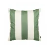 Housse de coussin d'extérieur rayé amande et blanc 45x45cm - Riviera