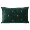 Housse de coussin en coton vert foncé 50x30cm - Mon sapin