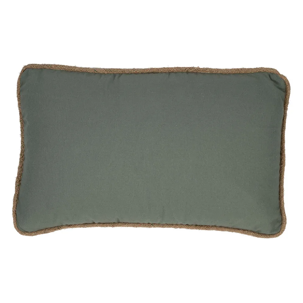 Housse de coussin en coton sauge 50x30cm - Somptua