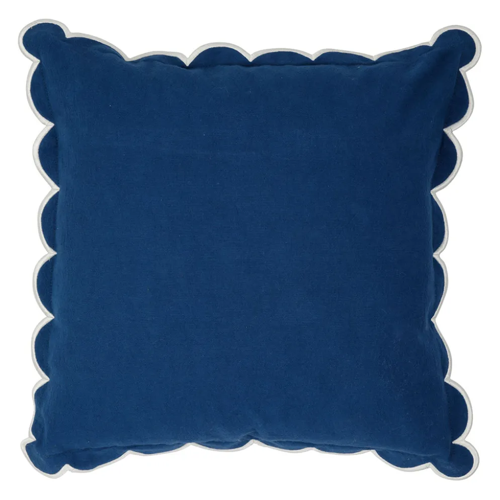 Housse de coussin en coton indigo 45x45cm - Nomadea