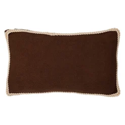 Housse de coussin en coton brun 50x30cm - Seguia