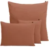 Housse de coussin en lin et coton mocaccino 45x45cm - Figari