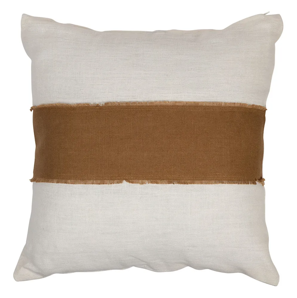 Housse de coussin en lin tabac 45x45cm - Goa