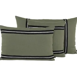 Housse de coussin en lin kaki 45x45cm - Skagen