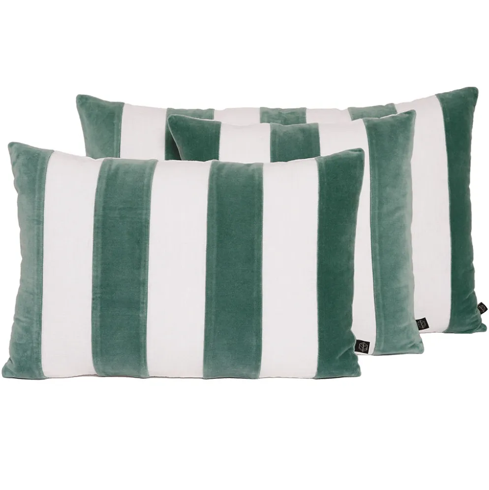 Housse de coussin en lin et coton céladon 40x60cm - Perth