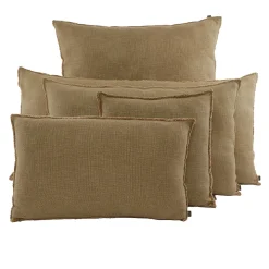 Housse de coussin en lin et coton gold 45x45cm - California