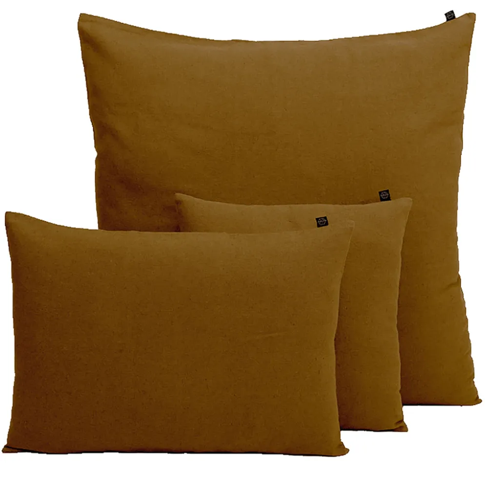 Housse de coussin en lin et coton gold 40x60cm - Fagari