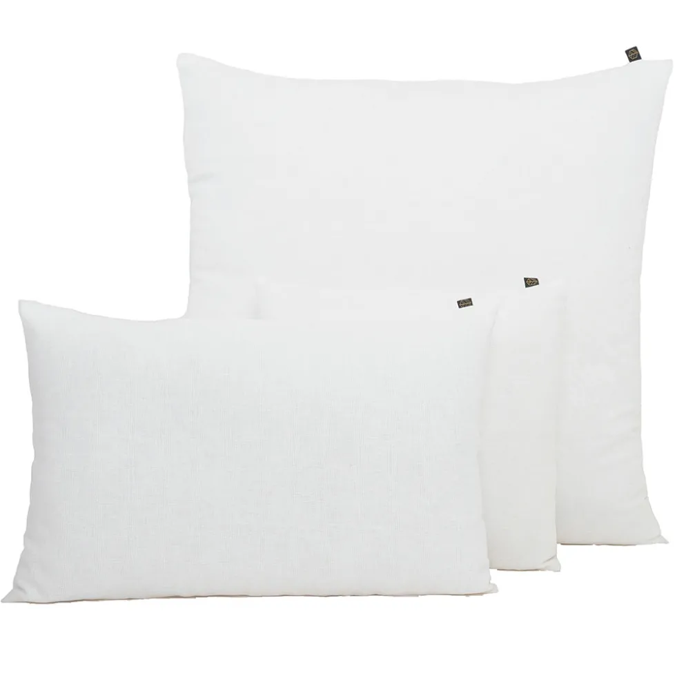 Housse de coussin en lin et coton blanc 45x45cm - Figari