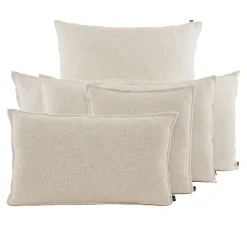 Housse de coussin en lin et coton beige 45x45cm - California