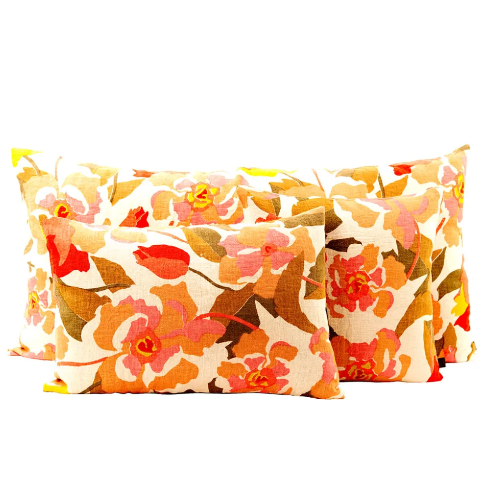 Housse de coussin en lin et coton bois de rose 40x60cm - Ibiza
