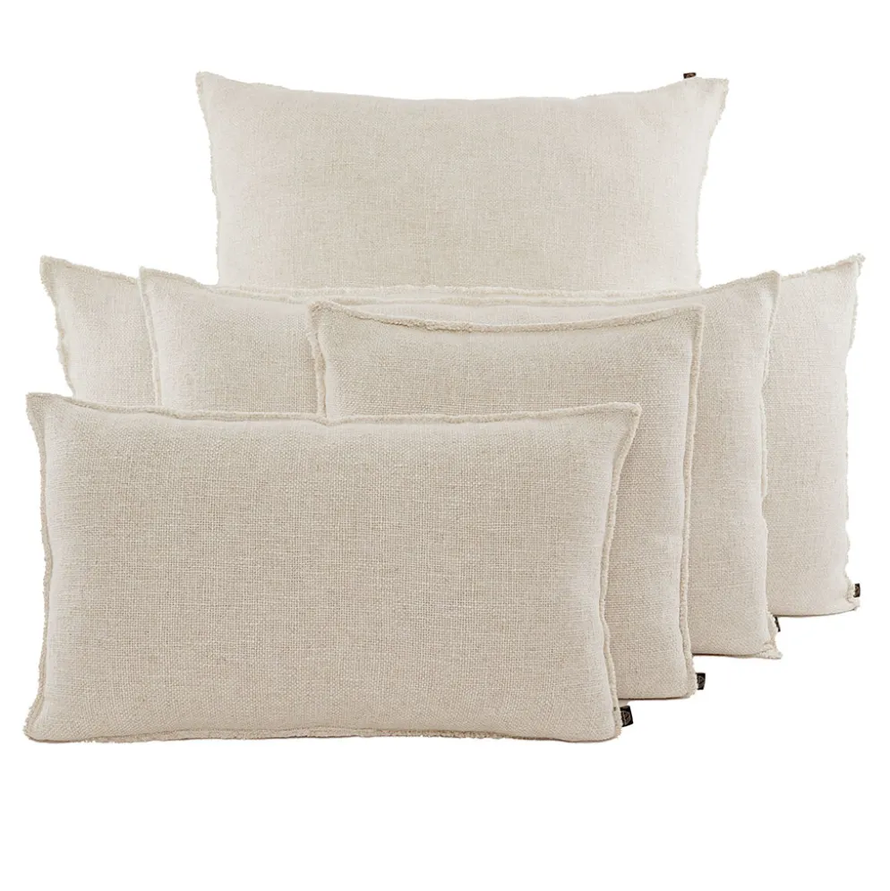 Housse de coussin en lin et coton beige 40x60cm - California