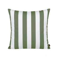 Housse de coussin extérieur rayée kaki 80x80cm - Riviera