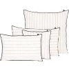 Housse de coussin rayée en lin et coton blanc 45x45cm - Calvi II