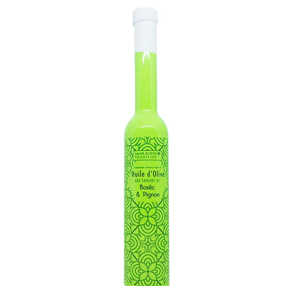 Huile d'olive saveur basilic pignon 20cl