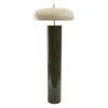Lampadaire champignon en fer kaki et écru h139cm E27x2 - Arty