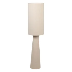 Lampadaire en coton blanc cassé h130cm E27x2 - Calypsa
